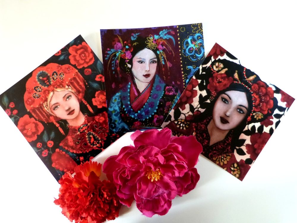 Cartes postales femmes, voyages