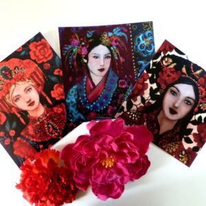 Cartes postales femmes, voyages
