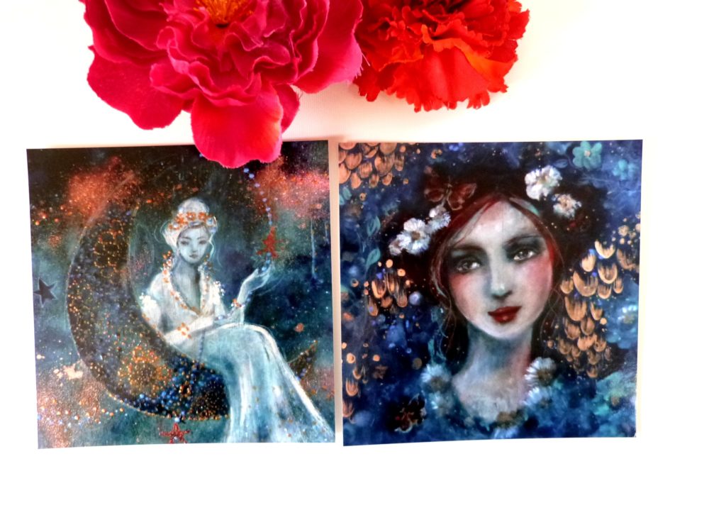 Cartes postales femmes poétiques