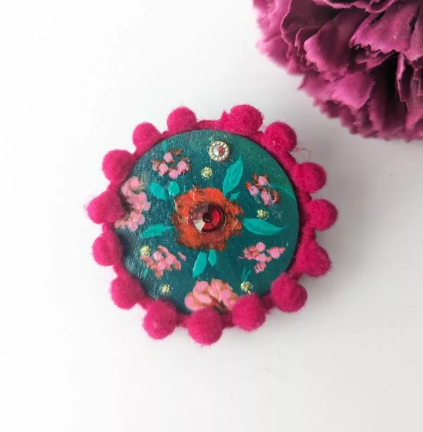 Broche fleurs Slova